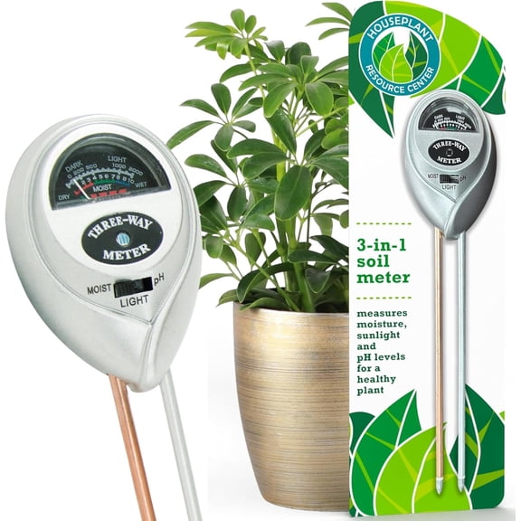 HOUSEPLANT RESOURCE CENTER 3-in-1 Soil Meter Optimize Plant Health with Moisture, Light & pH Testing