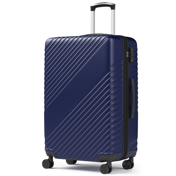 HOUSNIFLEX 24 Inch Checked Luggage, Lightweight Expandable Suitcase with TSA Lock, 360° Spinner Wheels for Travel, Blue