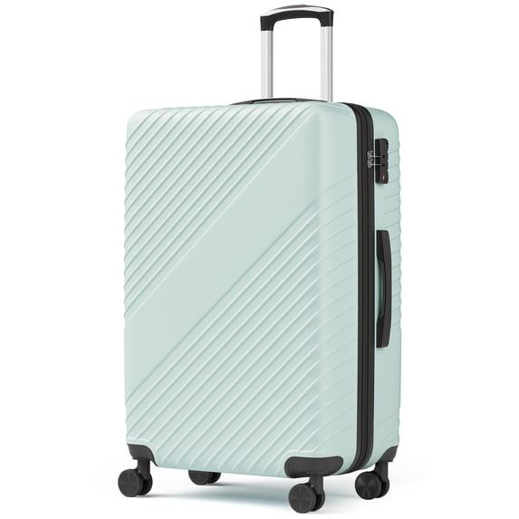 HOUSNIFLEX 24 Inch Checked Luggage, Lightweight Expandable Suitcase with TSA Lock, 360° Spinner Wheels for Travel, Green