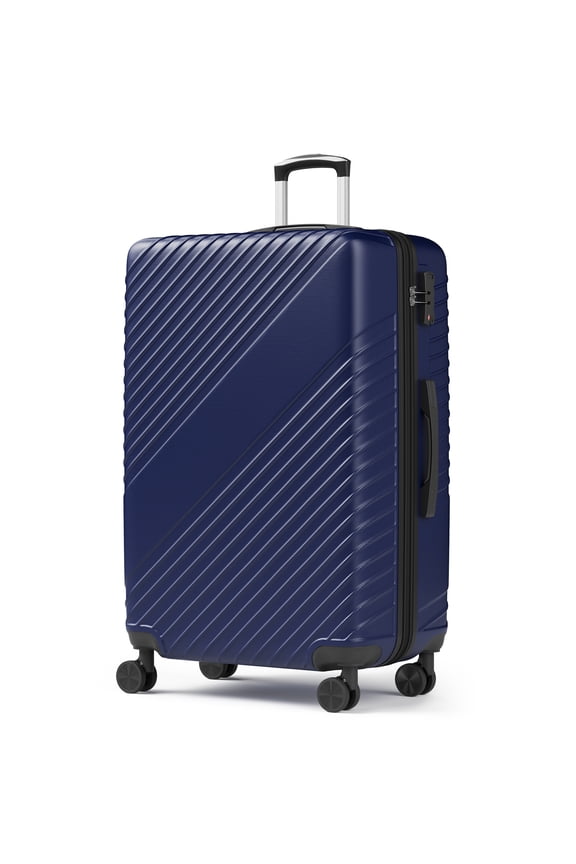 28 Inch Large Luggage, Extra Large Expandable Suitcase with TSA Lock, 360° Spinner Wheels for Long Trips, Blue