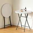 thumbnail image 1 of HOUSNIFLEX 32in Bar Height Round Folding Table, Portable Cocktail Table for Parties and Commercial Events, White, 1 of 9