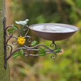 HOUYANG 17.3" L × MMF7 11.2" W,Wall Mounted Birdbath,Bird Baths for