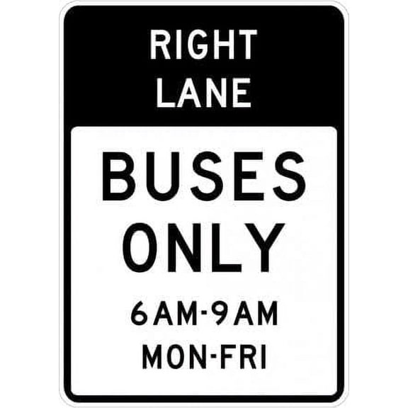HOV Lane Assignment Sign Regulatory Traffic Signs Metal Sign Tin Sign 8x12 Inch - Caution Safety Warning Security Signs Indoor & Outdoor Signs for Home, Office, Work