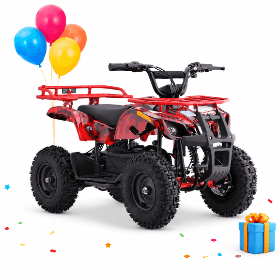 HOVER HEART Dirt Quad 500 for Kids Teenager, 36V Electric 4-Wheeler for Teens, X-Large Metal Frame, Speed Control, Suspension, Disc Brake, Charger Included