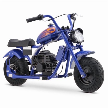 HOVER HEART Gas Mini Chopper Bike,49.4 CC 2-Stroke Dirt Bike Motorcycle with Headlight,Max Load 165Lbs, up to 20mph, EPA Approved