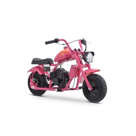 HOVER HEART Gas Mini Chopper Bike, DB004 Model 49.4 CC 2-Stroke Dirt Bike with Big Headlight, Premium Tire, Metal Frame, Disc Brakes, Max Load 165Lbs, Up to 20Mph, EPA Approved
