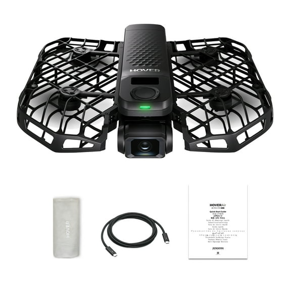 HOVERAir X1 PRO 4K UHD Action Flying Camera, Foldable Drone with AI Follow, Palm Launch, 2-Axis Gimbal, 104° FoV, for Outdoor Sports (Standard)