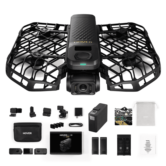 HOVERAir X1 PROMAX 8K Action Flying Camera, Foldable Drone with AI Follow, Palm Launch, 2-Axis Gimbal for Outdoor Vlogging (Ultimate Combo)