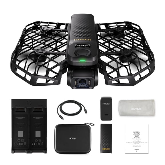 HOVERAir X1 PROMAX 8K Action Flying Camera, Foldable Drone with AI Follow, Palm Launch, 2-Axis Gimbal for Outdoor Vlogging (Basic Combo)