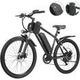 thumbnail image 1 of HOVERFLY OUREA 26" Adult Mountain Electric Bike, 48V,Peak 750W Motor, 20 MPH, Max Weight 264 lbs, Black,UL2849, 1 of 11