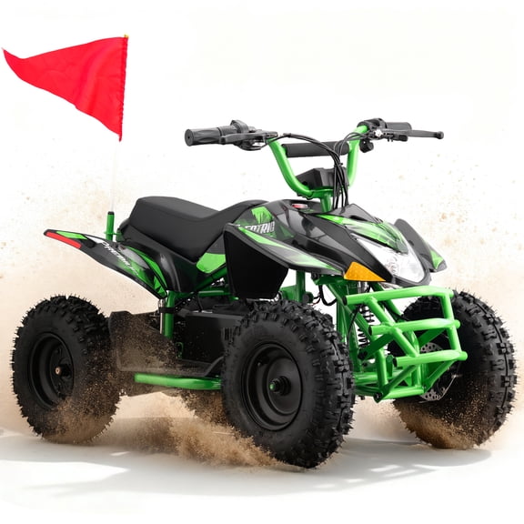 HOVERHEART 36V 500W 4-Wheele Ride-On Racer 15mph Speed, Dual Suspensions, Age 10+,Green