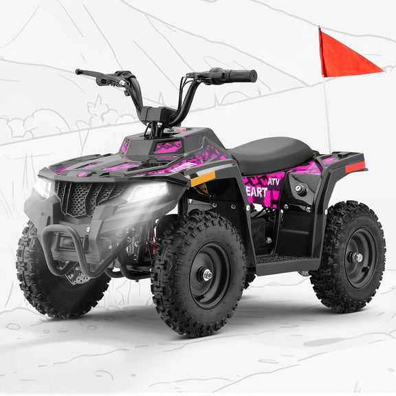 HOVERHEART 36V 500W Battery-Powered Ride-On Off-Road – Parent Control,Disc Brake,15 Mile Range ,Pink