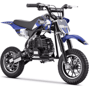 HOVERHEART 49cc 4-Stroke Gas Mini Dirt Bike ,18 MPH Max Speed with Dual Disc Brakes,Max load 160lbs,Blue