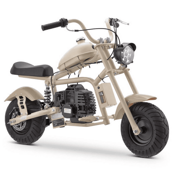 HOVERHEART 49cc Kids Gas Dirt Bike, 2-Stroke Gas Powered Mini Chopper Bike for Teens&Adults,Disc Brakes, 20MPH,Sand