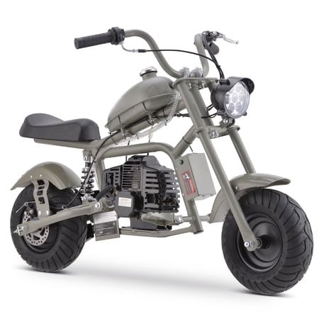 HOVERHEART DB003 49.4 cc 2 Stroke Gas Powered Mini Chopper Bike, Black Gray Sand