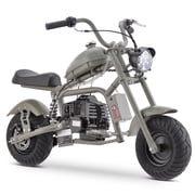 HOVERHEART DB003 49.4 cc 2 Stroke Gas Powered Mini Chopper Bike, Black Gray Sand