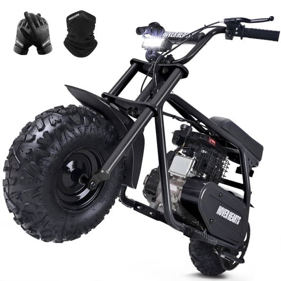 HOVERHEART Gas Mountain Bike, 105cc 4-Stroke Gas Powered Off Road Motorcycle (Model-MB001) with Led Lights, Disc Brake, Max Load 200Lbs, Up to 30Kph, NO OIL MIX REQUIRED