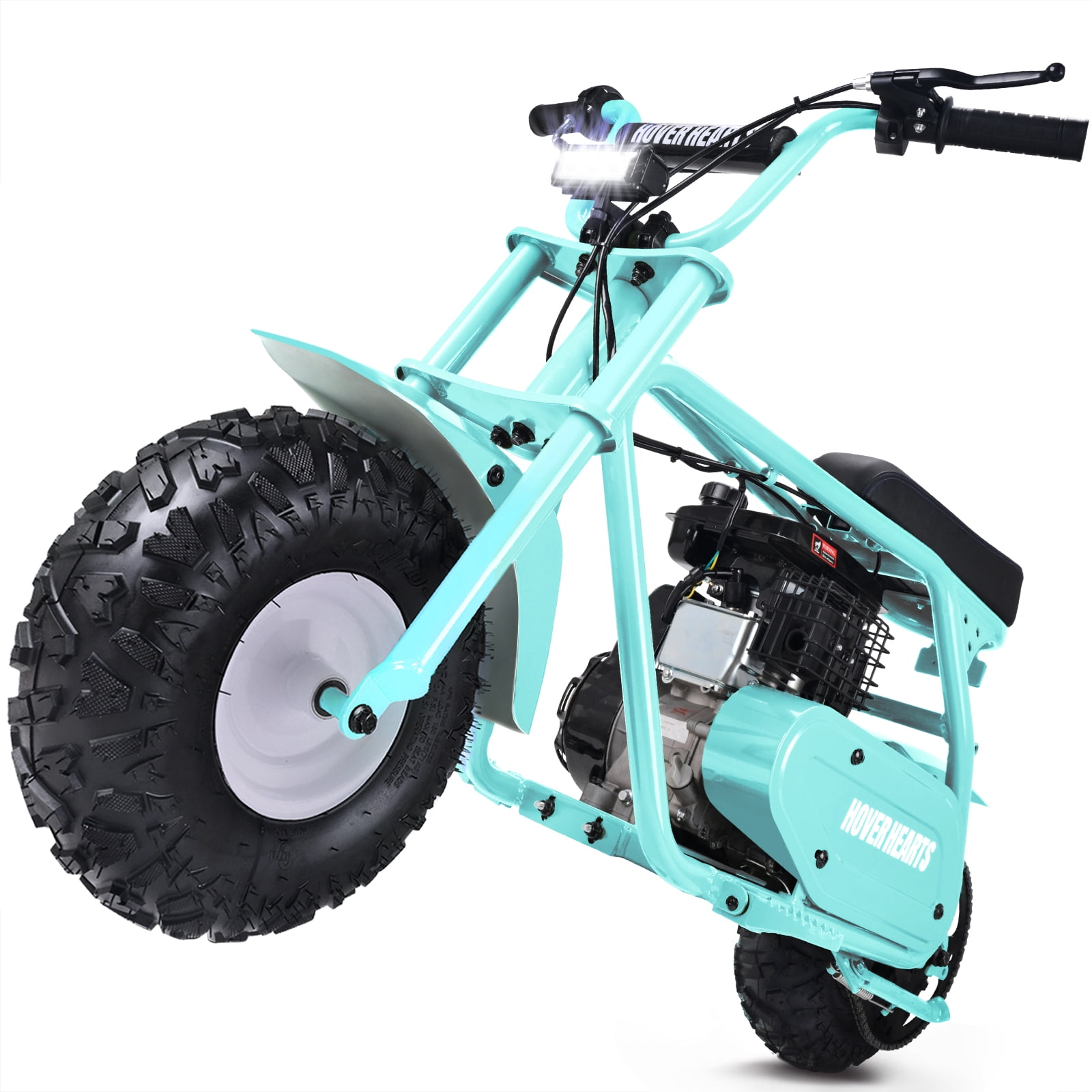 HOVERHEART Gas Mountain Bike, 105cc 4-Stroke Gas Powered Off Road Motorcycle (Model-MB001) with Led Lights, Disc Brake, Max Load 200Lbs, Up to 30Kph, NO OIL MIX REQUIRED