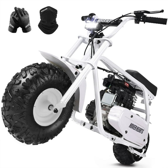 HOVERHEART Gas Mountain Bike, 105cc 4-Stroke Gas Powered Off Road Motorcycle (Model-MB001) with Led Lights, Disc Brake, Max Load 200Lbs, Up to 30Kph, NO OIL MIX REQUIRED