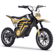 HOVERHEART Mini Motorized Dirt Bikes 250W, 13 MPH Top Speed, Dual Suspension(Yellow)