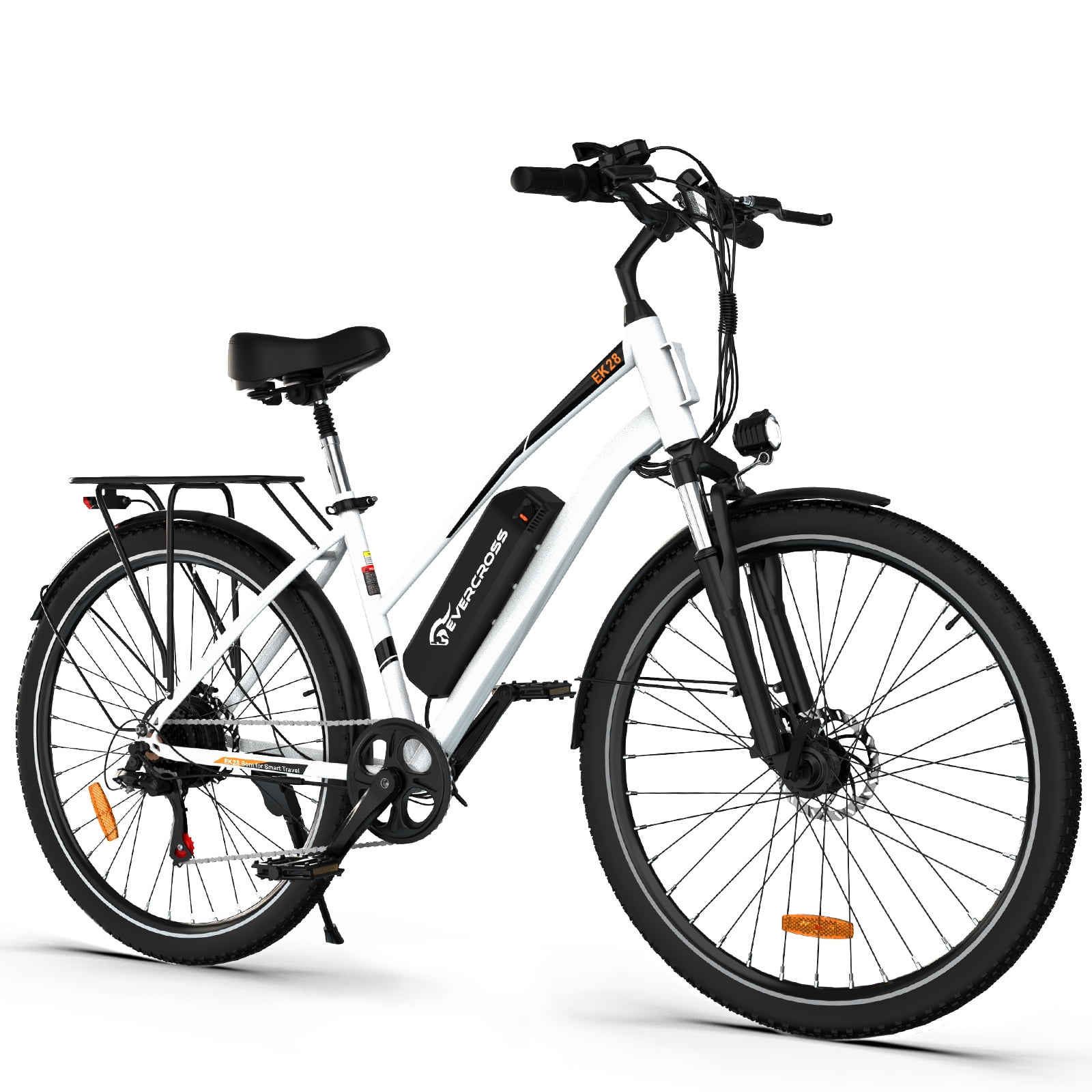 EVERCROSS 500W Electric Bike 28" Adult Electric Mountain Bike , 36V 12AH Removable Battery, 7-Speed E Bicycle for Man Woman UL2849