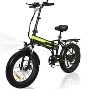 HOVERMAX 750W Electric Bike 20X4.0 Electric Bicycle for Adults with Removable 48V 12Ah Battery, 7 Speed Commuter Bike for Man Woman, BLack - UL2849