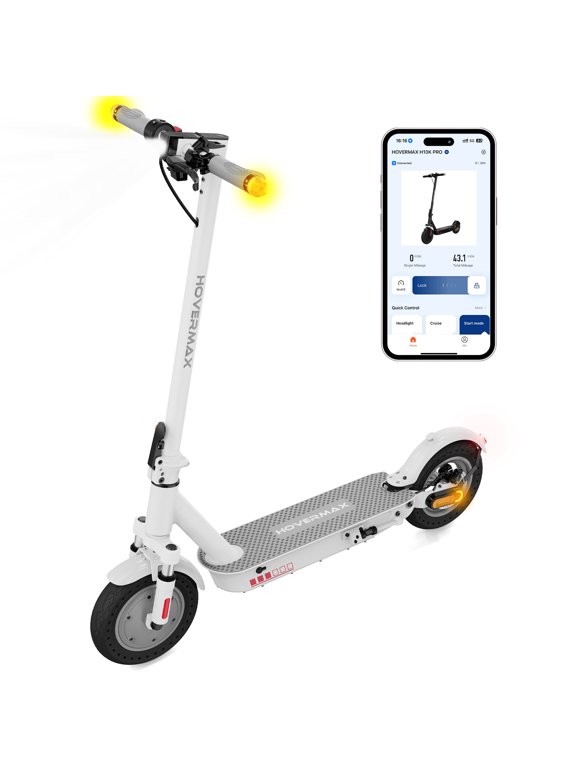 H10K Pro Electric Scooter, 500W Motor 19MPH Top Speed 22 Miles Long Range, 10'' Solid Tires Folding Electric Scooter for Adult Commute