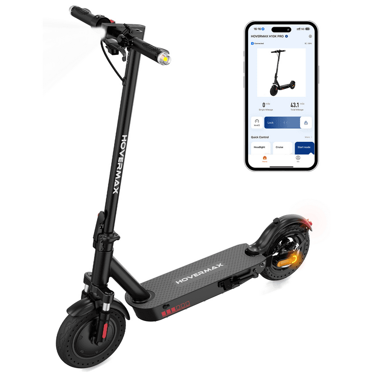  EVERCROSS EV10K PRO App-Enabled Electric Scooter, Scooter  Adults with 500W Motor, Up to 19 MPH & 22 Miles E-Scooter, Lightweight  Folding for 10'' Honeycomb Tires : Sports & Outdoors