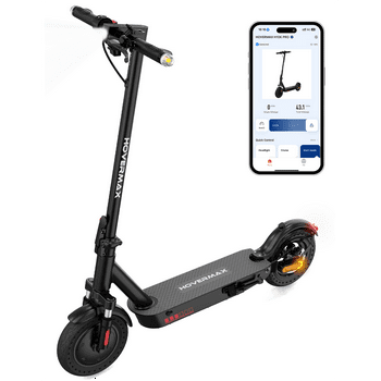 HOVERMAX H10K Pro Electric Scooter, 500W Motor 19MPH Top Speed 22 Miles Long Range, 10'' Solid Tires Folding Electric Scooter for Adult Commute