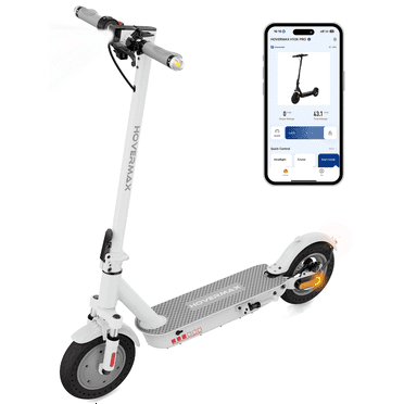 HOVERMAX H10K Pro Electric Scooter, 500W Motor 19MPH Top Speed 22 Miles Long Range, 10'' Solid Tires Folding Electric Scooter for Adult Commute