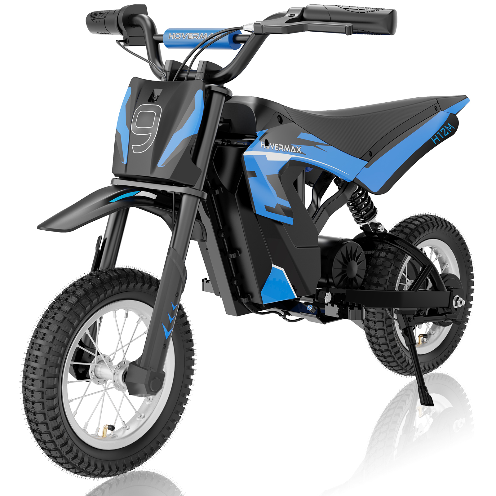 HOVERMAX H12M 24V Electric Dirt Bike, 300W Electric Motorcycle 12.5MPH Max Speed, Ride On Toys motocross for Kids Teens, Blue - image 1 of 8