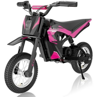 Pink dirt bike with training online wheels