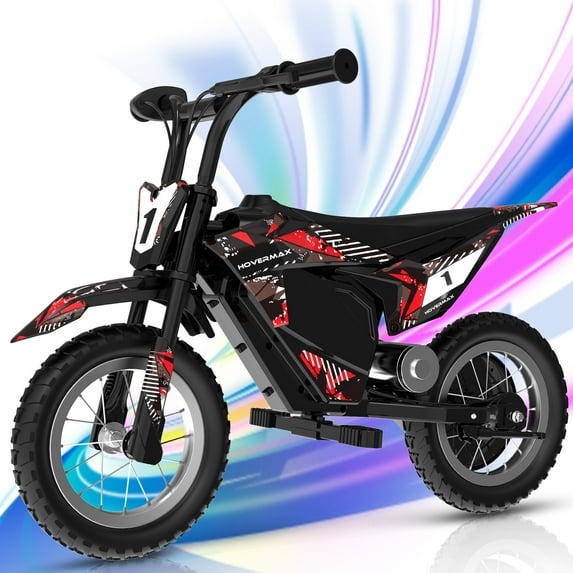 HOVERMAX Electric Dirt Bike, 150W Electric Motorcycle 10MPH Max Speed, Ride On Toys motocross for Kids