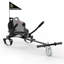 HOVERMAX Hoverboard Go Kart, Hoverboard Seat Attachment with Adjustable Frame Length for 6.5" 8" 10" Hoverboard, Suitable for Kids & Adults, Black