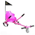 thumbnail image 1 of HOVERMAX Hoverboard Go Kart, Hoverboard Seat Attachment with Adjustable Frame Length for 6.5" 8" 10" Hoverboard, Suitable for Kids & Adults, Pink, 1 of 7