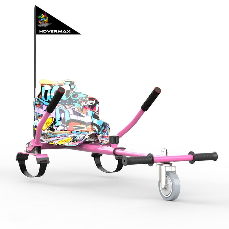 HOVERMAX Hoverboard Go Kart, Seat Attachment with Adjustable Frame