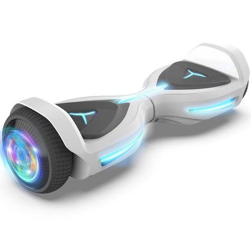 Bluetooth Hoverboard For Kids - Spider Red Self-Balancing Scooter With Flashing LED Wheels & Built-in Speaker, 9 MPH, 165 Lbs Max