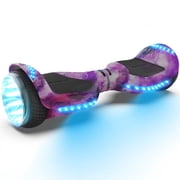 HOVERSTAR Crystal Light Wheel Hoverboard, 6.5 inch New Version Bluetooth Hover Board, Chrome and Design Color Self-Balance Electric Scooter