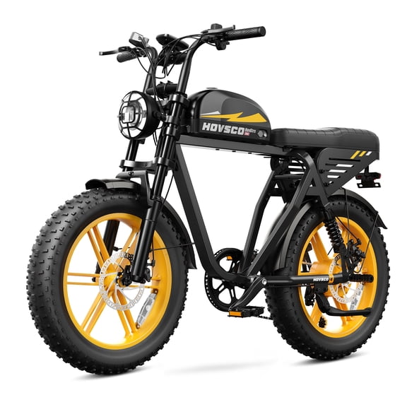 HOVSCO Electric Bike for Adults, 20'' Fat Tire, 750W Motor 48V 15AH UL2849, Hydraulic Disc Brakes, App Control