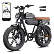 HOVSCO Gtrs Electric Bike for Adults, 20 Fat Tire, 750W Motor 48V 15AH+25AH Tested to UL2849 Standard by SGS, Hydraulic Disc Brakes