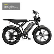 HOVSCO HovGtrs Plus Peak 1500W Electric Bike, Moped-style Electric Bicycle for Adults, 20"x4" Fat Tire Motorcycle, E Mountain Bike, 48V/25AH UL2849