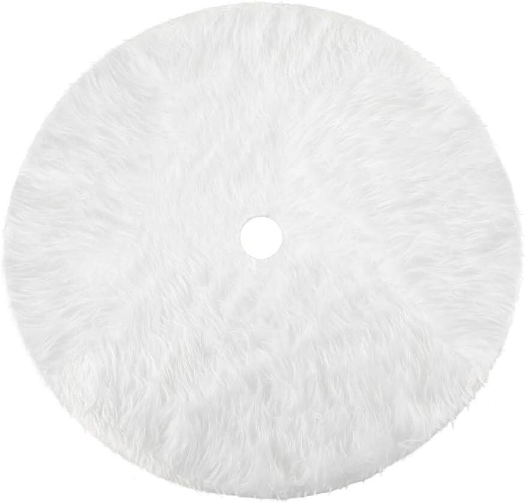 Christmas Tree Plush Skirt, 31Inch Round Christmas Tree Plush Skirt Mat Christmas Decoration Ornament