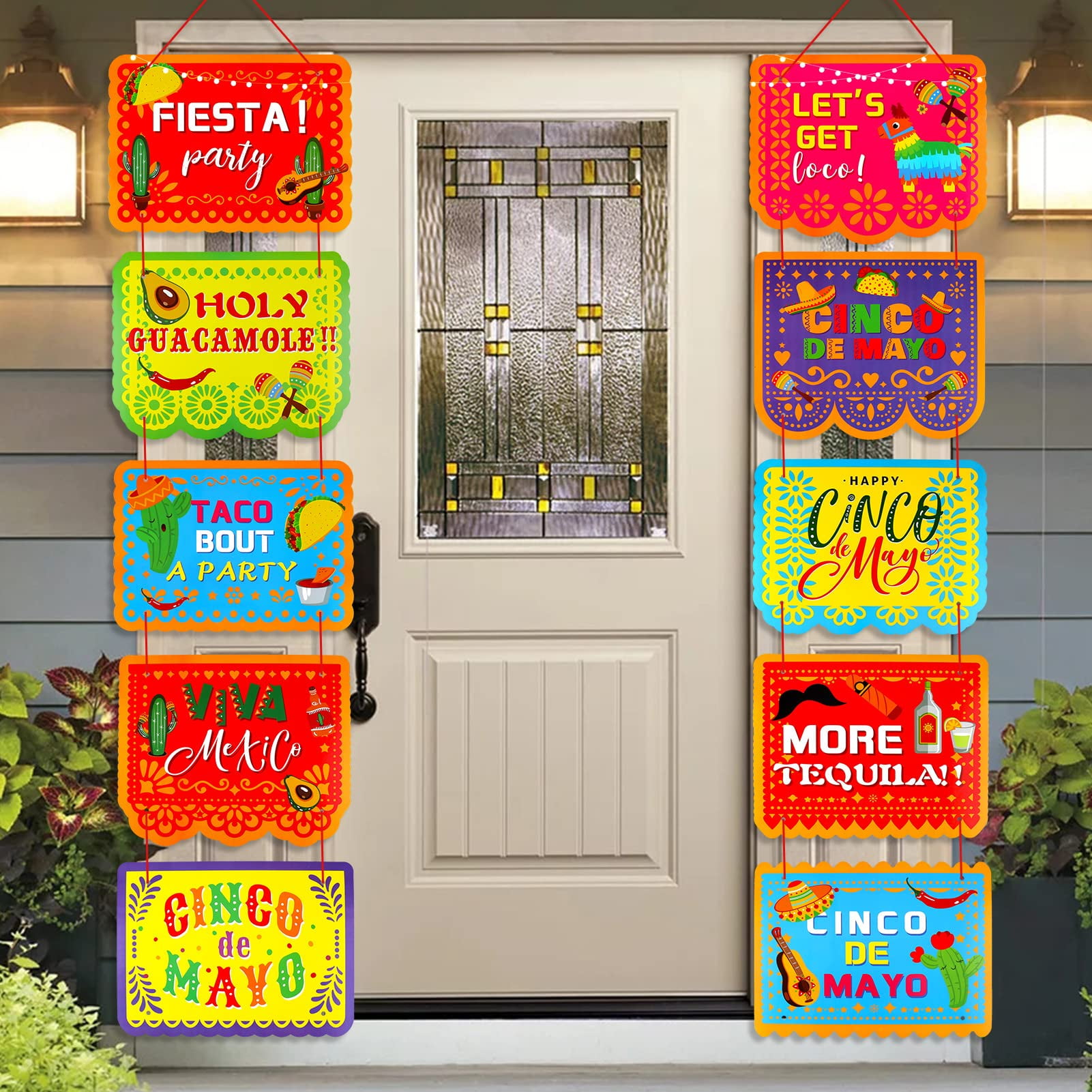 HOWAF Mexican FiestaUMRT Door Hanger, Fiesta Banner for Party Decor ...