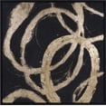 thumbnail image 1 of HOWARD ELLIOTT BALLARE Wall Art Abstract Metallic Gold Leaf Matte Black Canvas, 1 of 1