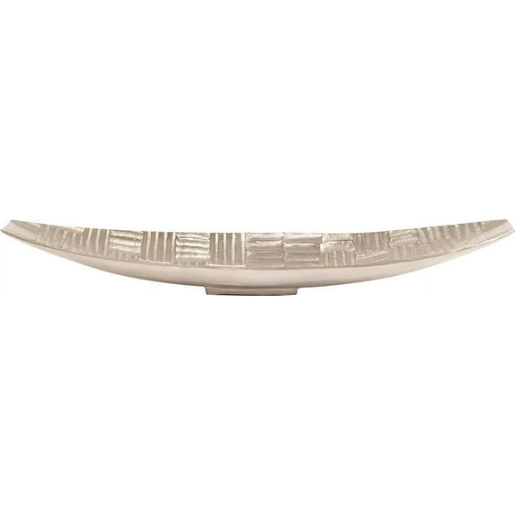 HOWARD ELLIOTT Bowl Elongated Large Textured Silver Aluminum