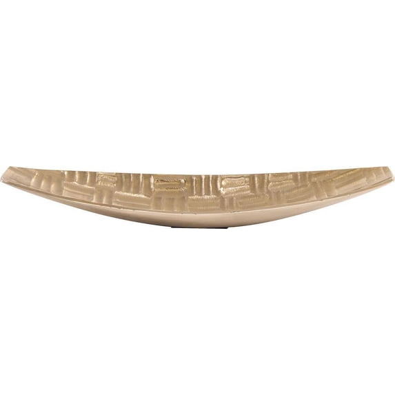 HOWARD ELLIOTT Bowl Elongated Small Textured Gold Black Aluminum