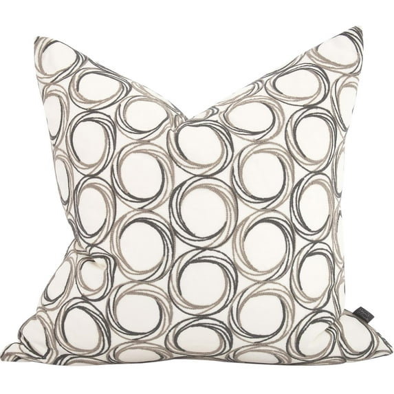 HOWARD ELLIOTT DEMO Throw Pillow 24x24 Stone Gray Acrylic Viscose Poly Linen