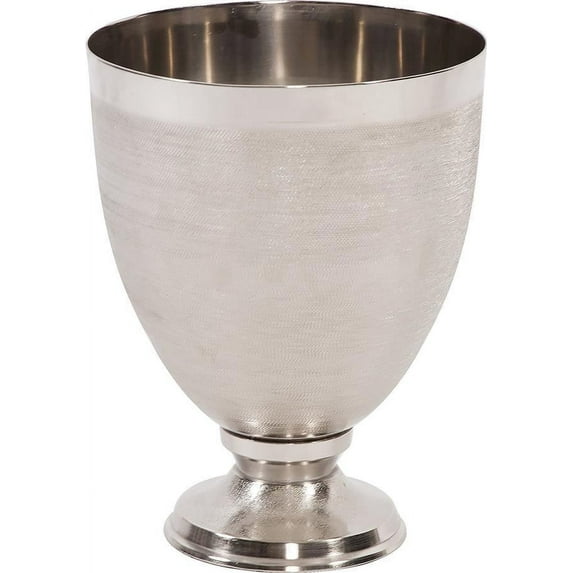 HOWARD ELLIOTT Vase Regal Goblet Large Textured Silver Aluminum