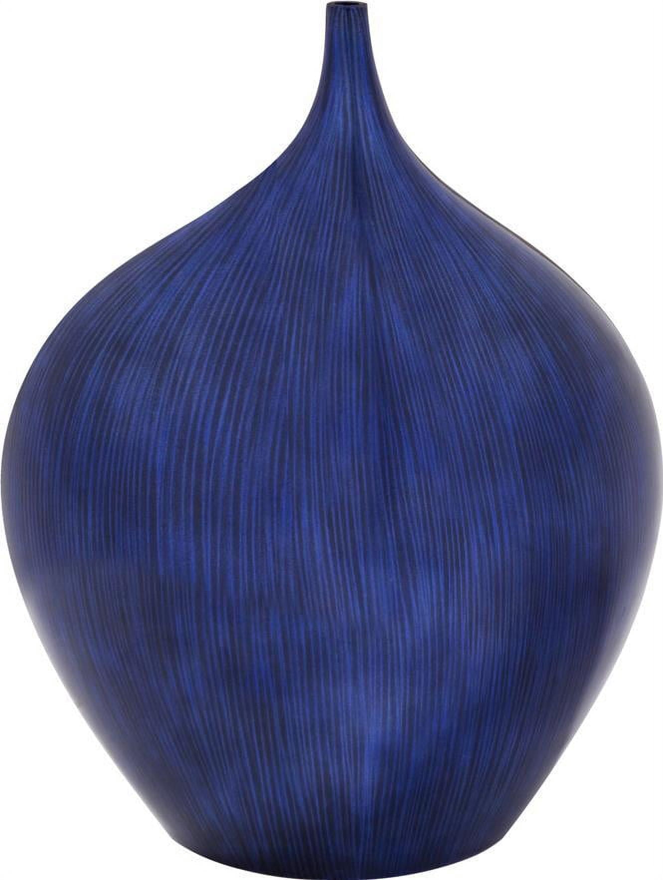 HOWARD ELLIOTT Vase Small Neck Wide Curved Body Cobalt Blue