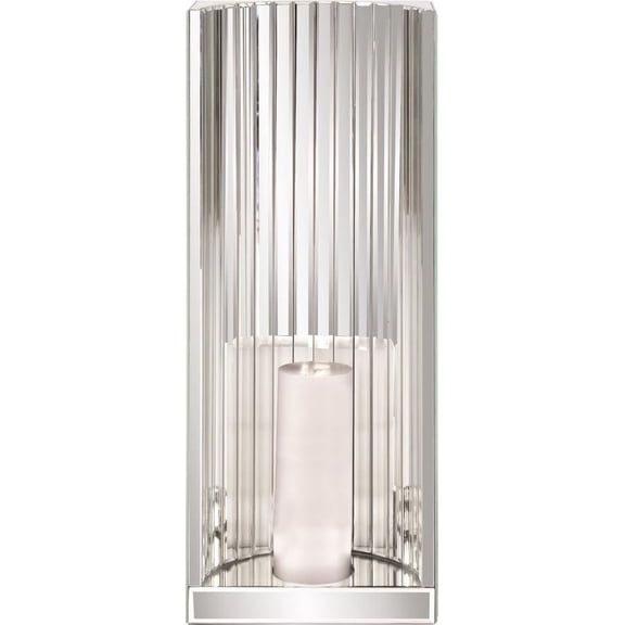 HOWARD ELLIOTT Wall Sconce Polished Nickel Glass Hanging D-Rings Hardwa